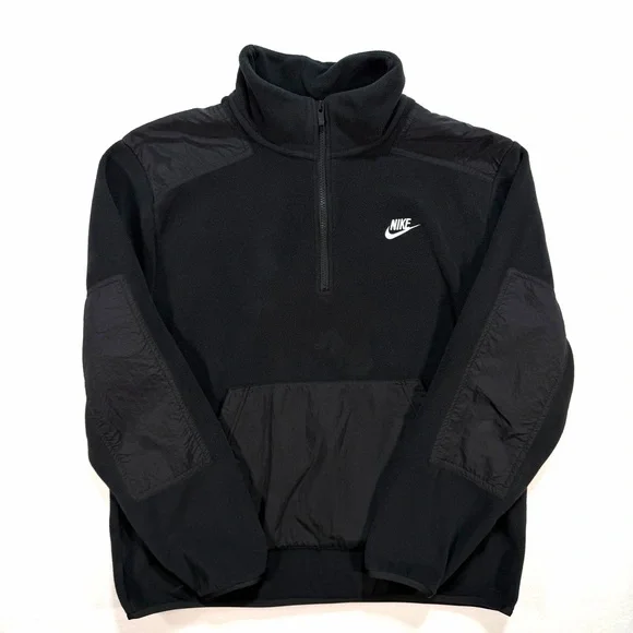 Nike Men’s Fleece Half 1/2 Zip Fleece Shirt Pullover Base Layer Large L Warm - Picture 1 of 4